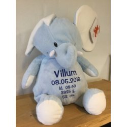 Tjdyr og bamser med navne- eller tekstbroderi