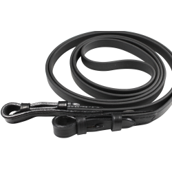 Hilbar biotan tjle, glat sort - chrom eller messing karabinhager