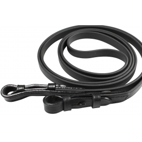 Hilbar biotan tjle, glat sort - chrom eller messing karabinhager