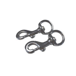 Hilbar Biothan Equi-t�jle sort med chrome eller messing karabinhager