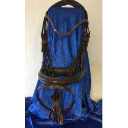 Horseline trense str. FULL, brun med glittersten p pandebnd, minus 40%