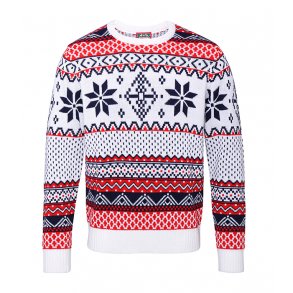 Striksweater med vintermotiv - UDSALG SPAR KR. 150,-