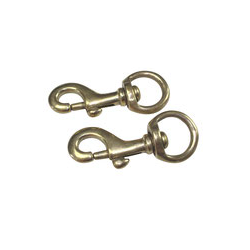 Hilbar Biothan Equi-t�jle sort med chrome eller messing karabinhager