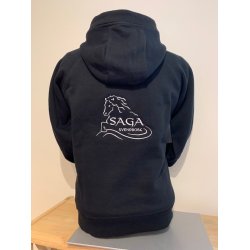 Hoodie med Saga Svb. logo p� venstre bryst